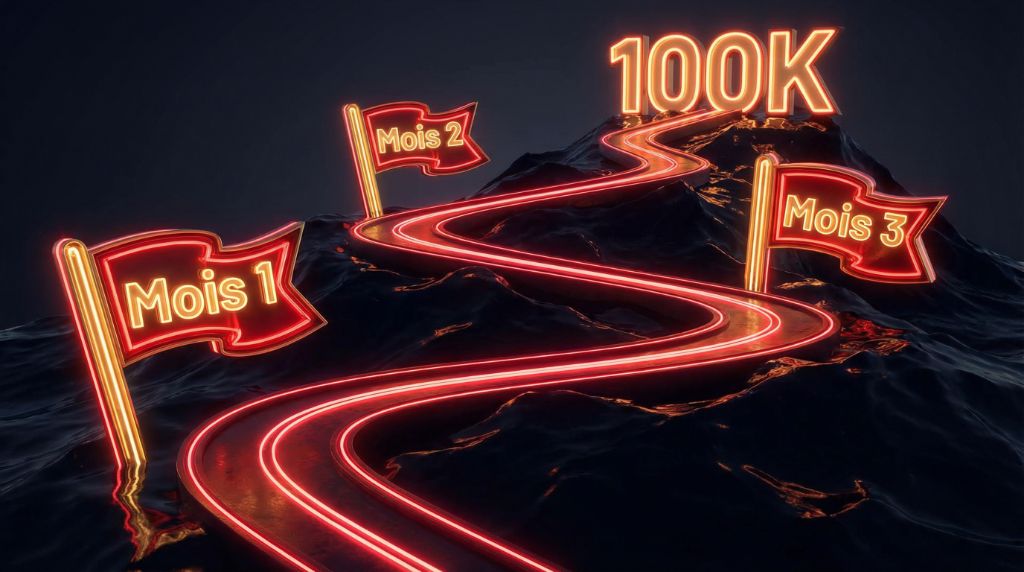 Roadmap 90 jours — Mois 1 à Mois 3 vers 100K